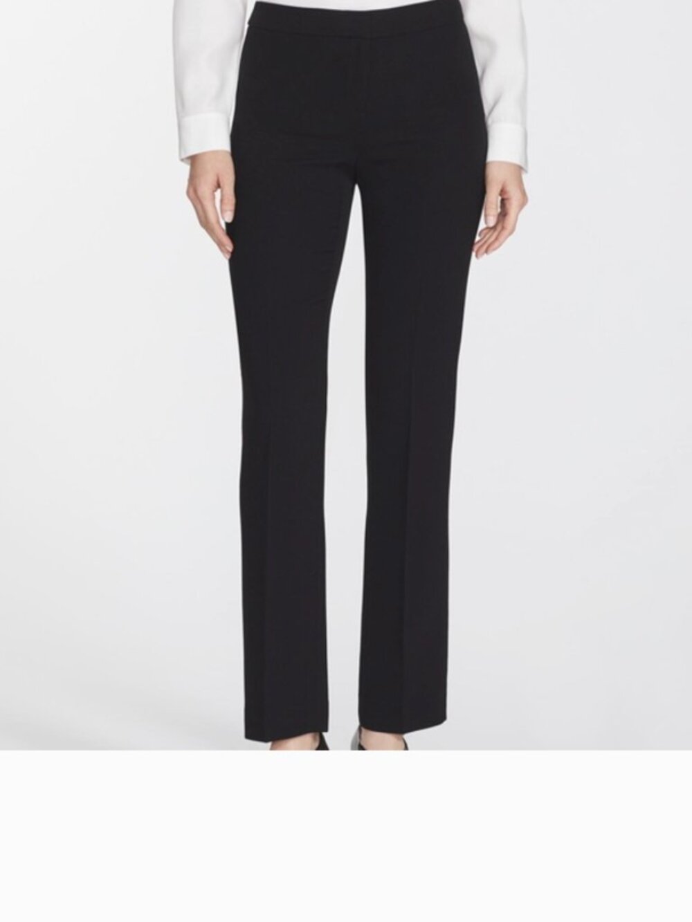 Lafayette 148 New York Plus Barrow Lightweight Wool Pant in Smoke Plus Sz 16W